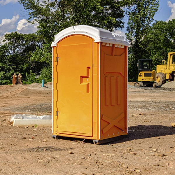 how often are the portable toilets cleaned and serviced during a rental period in Skelton WV